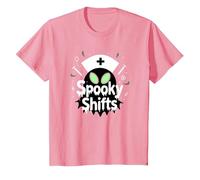 Spooky Shifts: Alien Nurse Halloween for Medical Staff T-Shirt, Kids, Pink, 10 Years