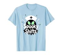Spooky Shifts: Alien Nurse Halloween for Medical Staff T-Shirt, Men, Baby Blue, 3XL