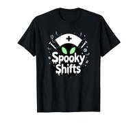 Spooky Shifts: Alien Nurse Halloween for Medical Staff T-Shirt, Men, Black, 4XL