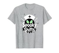 Spooky Shifts: Alien Nurse Halloween for Medical Staff T-Shirt, Men, Heather Grey, XL