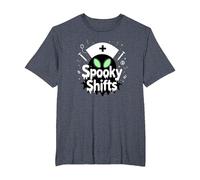 Spooky Shifts: Alien Nurse Halloween for Medical Staff T-Shirt, Men's Big and Tall, Heather Blue, 3X Tall