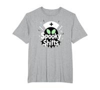 Spooky Shifts: Alien Nurse Halloween for Medical Staff T-Shirt, Men's Big and Tall, Heather Grey, 6X Tall
