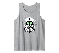 Spooky Shifts: Alien Nurse Halloween for Medical Staff Tank Top, Men, Heather Grey, L