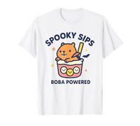 Spooky Sips Witches Capybara Halloween Cuties Tea Cute Ghost T-Shirt