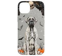 Spooky Skeleton English Mastiff Halloween Art Case for iPhone 14 Plus