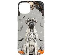 Spooky Skeleton English Mastiff Halloween Art Case for iPhone 15 Plus
