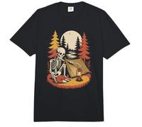 Spooky Skeleton Exploring the deep Forest with a Feline Comfort Colors Adult Heavyweight T-Shirt