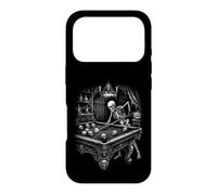 Spooky Skeleton Pool Player Halloween Billiards Case for iPhone 17 Pro
