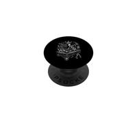 Spooky Skeleton Pool Player Halloween Billiards PopSockets Adhesive PopGrip