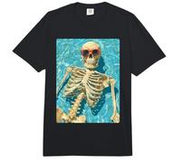 Spooky Skeleton with Sunglasses Gothic Summer Summerween Comfort Colors Adult Heavyweight T-Shirt