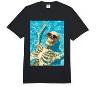 Spooky Skeleton with Sunglasses Gothic Summer Summerween Comfort Colors Adult Heavyweight T-Shirt