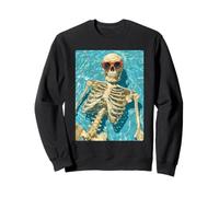 Spooky Skeleton with Sunglasses Gothic Summer Summerween Sweatshirt