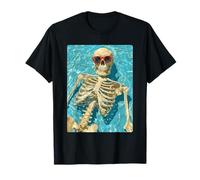 Spooky Skeleton with Sunglasses Gothic Summer Summerween T-Shirt