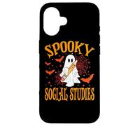 Spooky Social Studies Ghost Funny Halloween School Women Case for iPhone 16