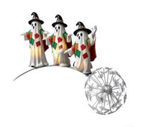 Spooky Solar Garden Stake Lights, 3-Pack Witch Figurine Lawn Decor