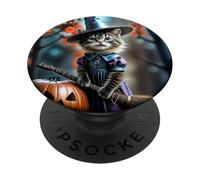 Spooky Spell: Whiskers & Witches PopSockets Swappable PopGrip