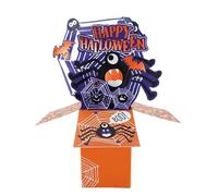 Spooky Spider Pop Up Halloween Card 3D Clever Cubes Greeting Card HCCU5PPP