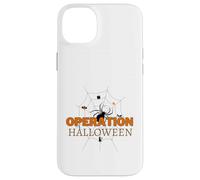 Spooky Spider Weaving Web Cat Candy Tree Operation Halloween Case for iPhone 14 Plus