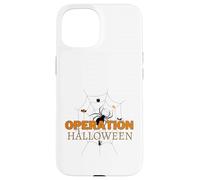 Spooky Spider Weaving Web Cat Candy Tree Operation Halloween Case for iPhone 15