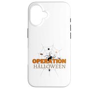 Spooky Spider Weaving Web Cat Candy Tree Operation Halloween Case for iPhone 16