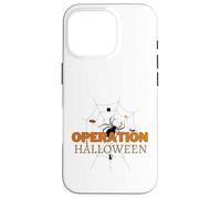 Spooky Spider Weaving Web Cat Candy Tree Operation Halloween Case for iPhone 16 Pro