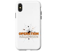 Spooky Spider Weaving Web Cat Candy Tree Operation Halloween Case for iPhone X/XS