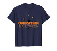 Spooky Spider Weaving Web Cat Candy Tree Operation Halloween T-Shirt