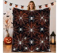Spooky Spider Web Halloween Throw Blanket 50x60 Inch