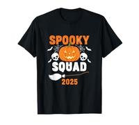 Spooky Squad 2025 Halloween Pumpkin Skull Party T-Shirt