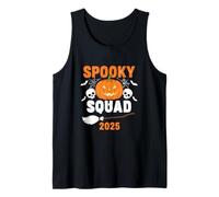 Spooky Squad 2025 Halloween Pumpkin Skull Party Tank Top