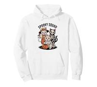 Spooky Squad Cute Halloween Cats in Costumes Pullover Hoodie