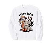 Spooky Squad Cute Halloween Cats in Costumes Sweatshirt