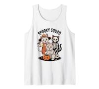 Spooky Squad Cute Halloween Cats in Costumes Tank Top