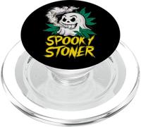 Spooky Stoner Funny Halloween Weed Cannabis Marijuana 420 PopSockets PopGrip for MagSafe