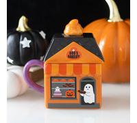 Spooky Street Boos Bakery Lidded Gothic Witchy Ceramic Gift Boxed Mug