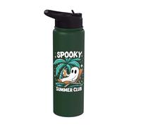 Spooky Summer Summerween Skeleton Ghost Halloween Summer Stainless Steel Insulated Water Bottle