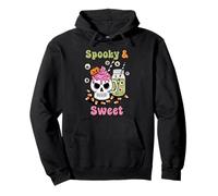 Spooky Sweet Shirt Skull Mug Candy Corn Pumpkin Drink Pullover Hoodie