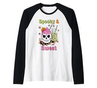 Spooky Sweet Shirt Skull Mug Candy Corn Pumpkin Drink Raglan Baseball Tee