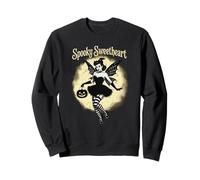 SPOOKY SWEETHEART Bat Winged Pinup Girl with Pumpkin Sweatshirt