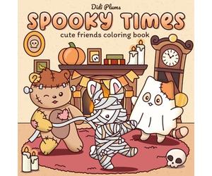 Spooky Times: Fall Coloring Book for Adults & Teens Featuring Cute Creepy Animal Characters in Cozy Hygge Halloween Scenes for Relaxation (Fluffy Times Coloring)