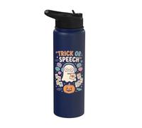Spooky Trick or Speech SLP Halloween Speech Language Teacher Stainless Steel Insulated Water Bottle