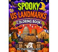 Spooky US Landmarks Coloring Book: A Halloween Journey Through Famous American Places