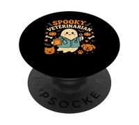 Spooky Veterinarian Groovy Halloween Pet Doctor PopSockets Adhesive PopGrip