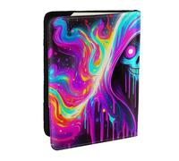 Spooky Vibe Glow-in-The-Dark Halloween Printed Passport Holder,Travel Pu Leather Passport Cover Case Organiser for Men Women,6.5 Inch