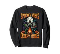 Spooky Vibes Creepy Tribes Halloween Monster Sweatshirt