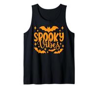 Spooky Vibes Ghost Retro Groovy Halloween Women Girls Kids Tank Top