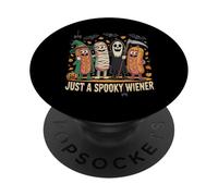 Spooky Wiener Sausage Halloween PopSockets Adhesive PopGrip