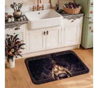 Spooky Witch Gnome Halloween Decor Kitchen Rugs 20x31 Inch
