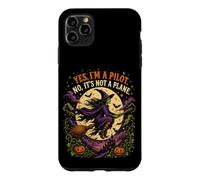 Spooky Witch Pilot Broomstick Full Moon Haunted Vintage Case for iPhone 11 Pro Max