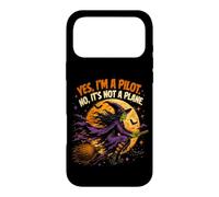 Spooky Witch Pilot Broomstick Full Moon Haunted Vintage Case for iPhone 17 Pro Max